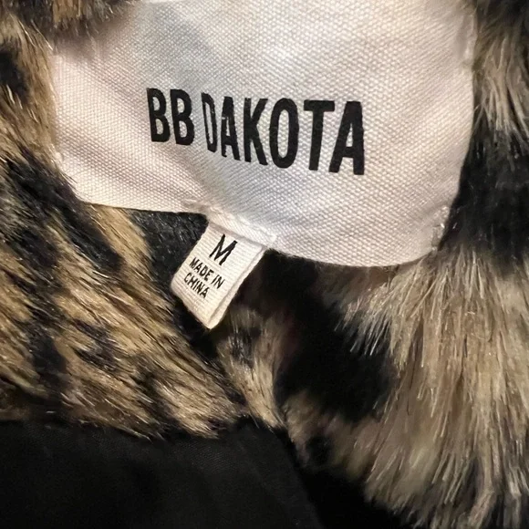 BB Dakota Animal Print Teddy Jacket - Picture 2 of 6